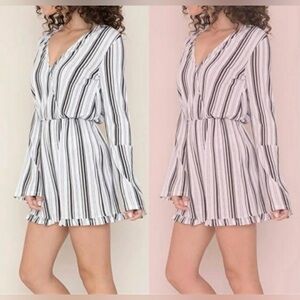 Kendall & kylie Striped Long Sleeve Romper